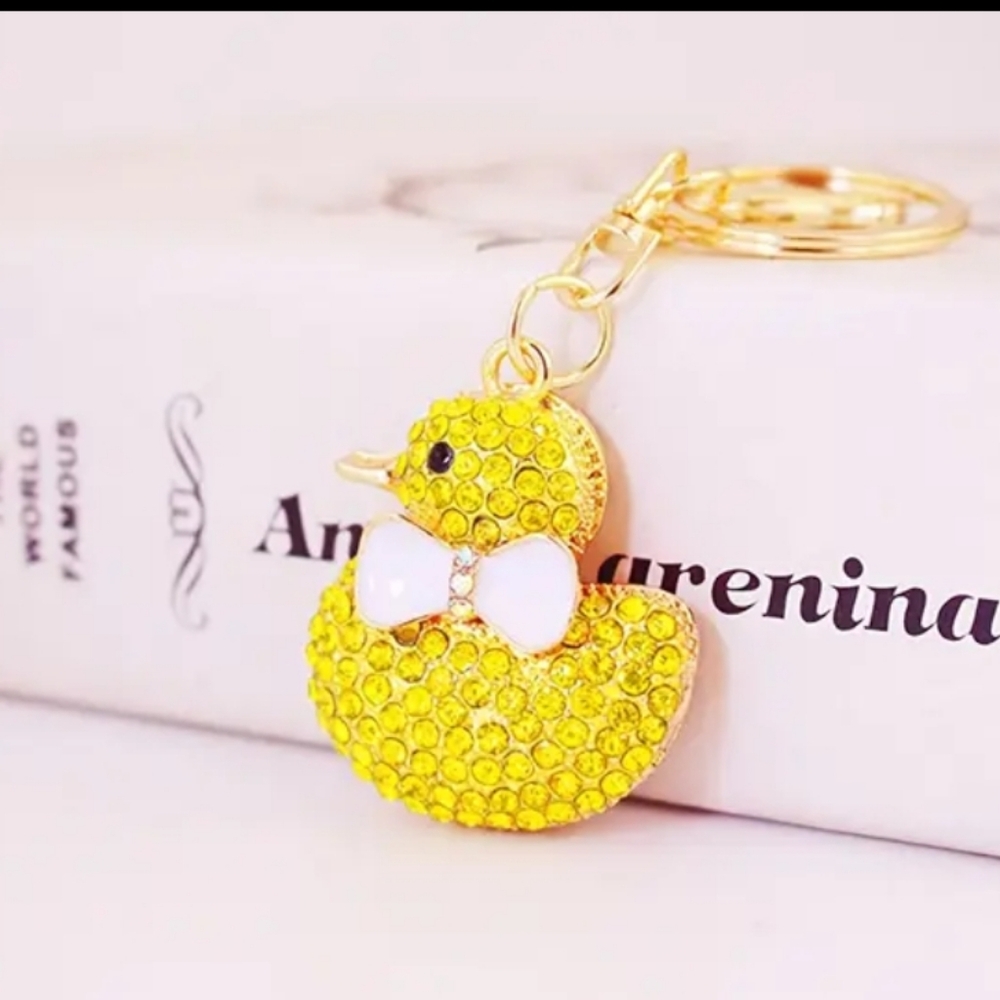 Daisy the Duckling 🐥✨ Crystal Rhinestone Bag Charm & Keychain